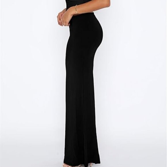 Y2K Ruched Crop Top & Mermaid Maxi Skirt Set | Sexy Black Two-Piece Outfit XS - Picture 5 of 5